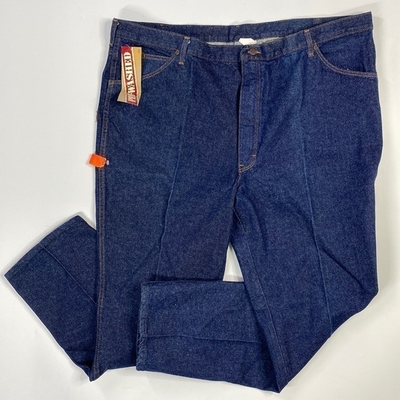 Vintage Dickies Branders Straight Leg Dark Wash Jeans 50x32 NWT - Picture 1 of 12